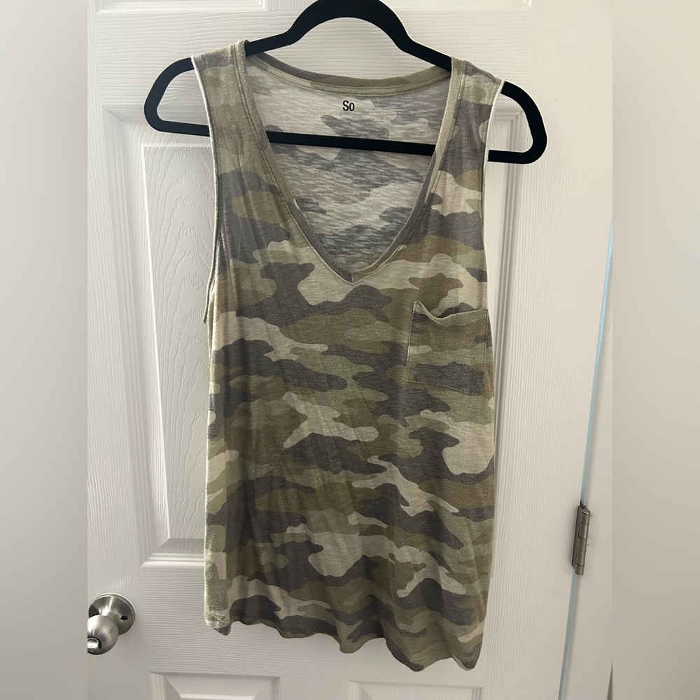 SO Green Camo Tank Top